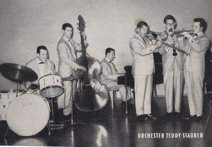 Teddy Stauber German Trombonist Jazz Band Hand Signed Postcard