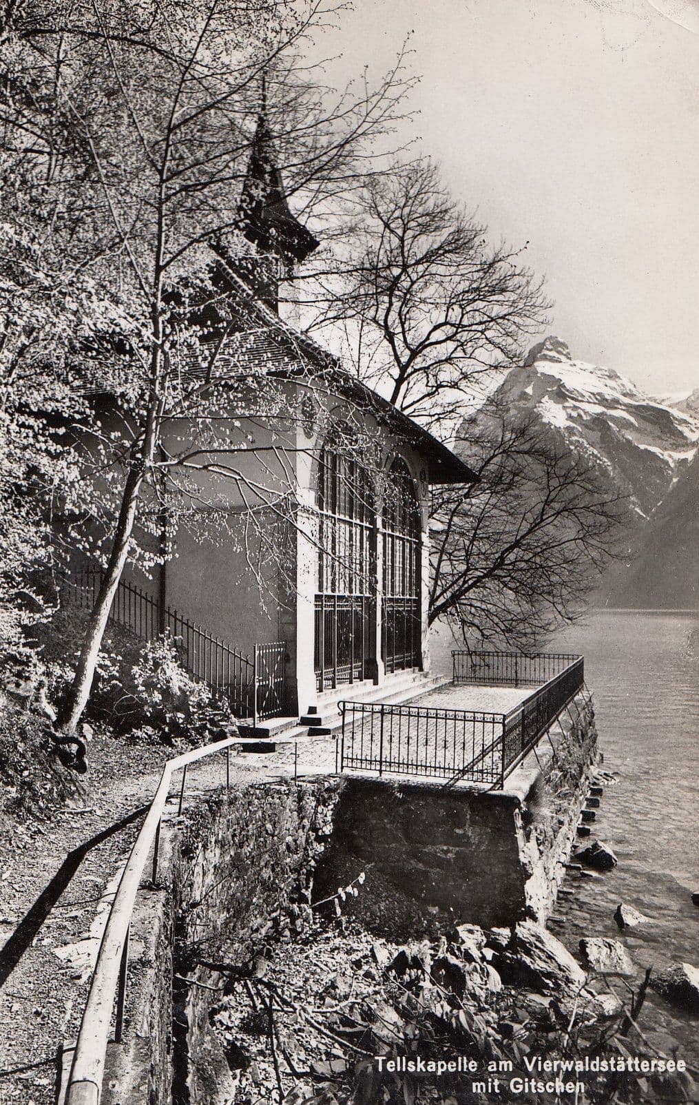 Tellskapelle AM Vierwaldstattersee Mit Gitschen Swiss RPC Postcard