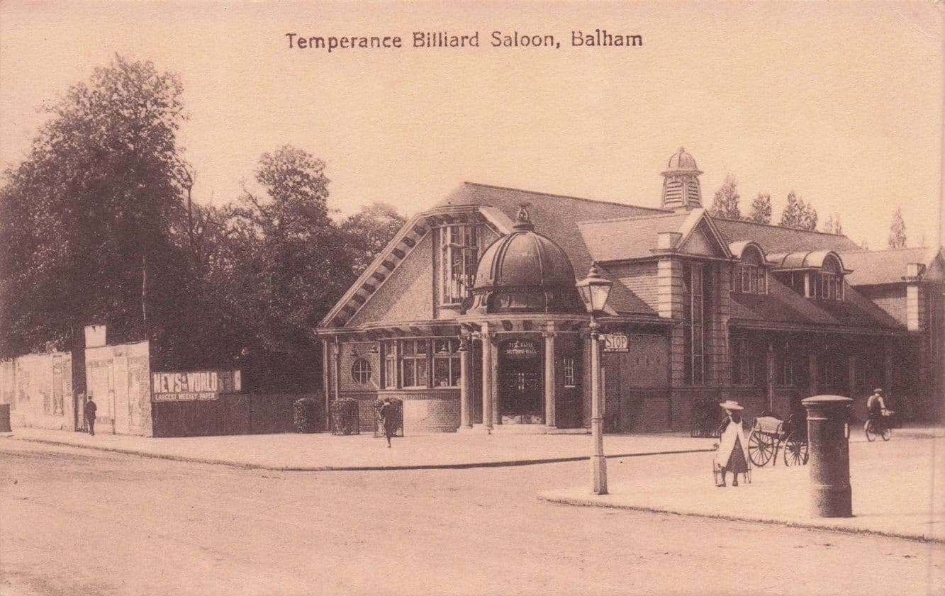 Temperance Billiard Club Saloon Balham London Old Postcard