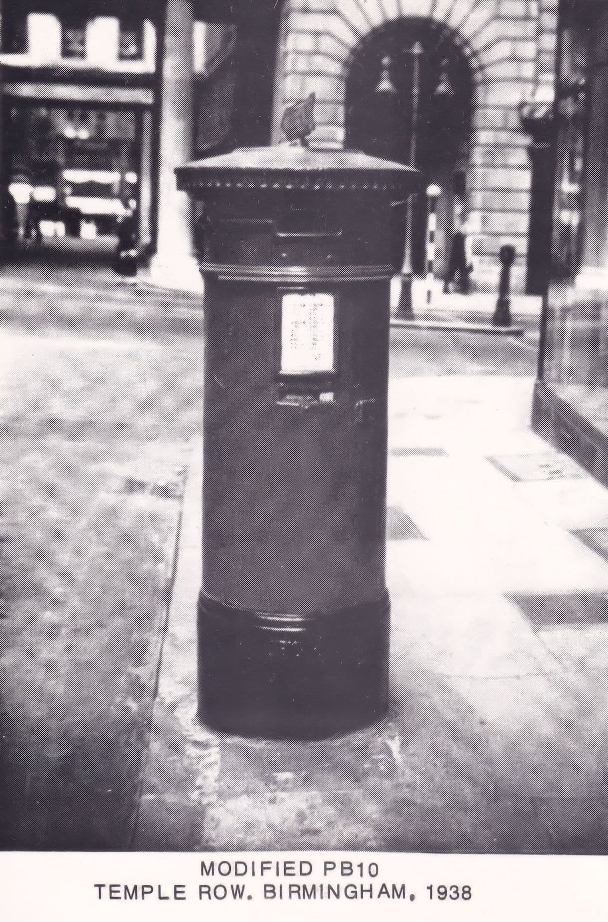 Temple Row Birmingham Letter Pillar Box Royal Mail Postcard