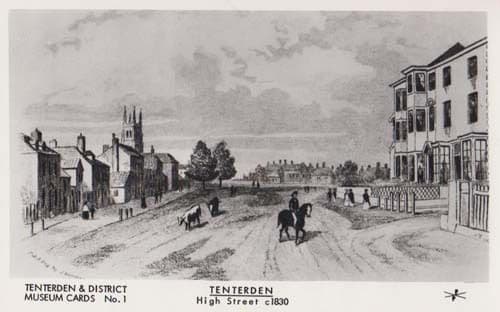 Tenderden Victorian High Street Vintage View Rare Repro 1830 Photo Postcard