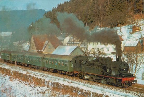 Tenderlokomotive 078 453-8 Dettinger Railway German Train Postcard