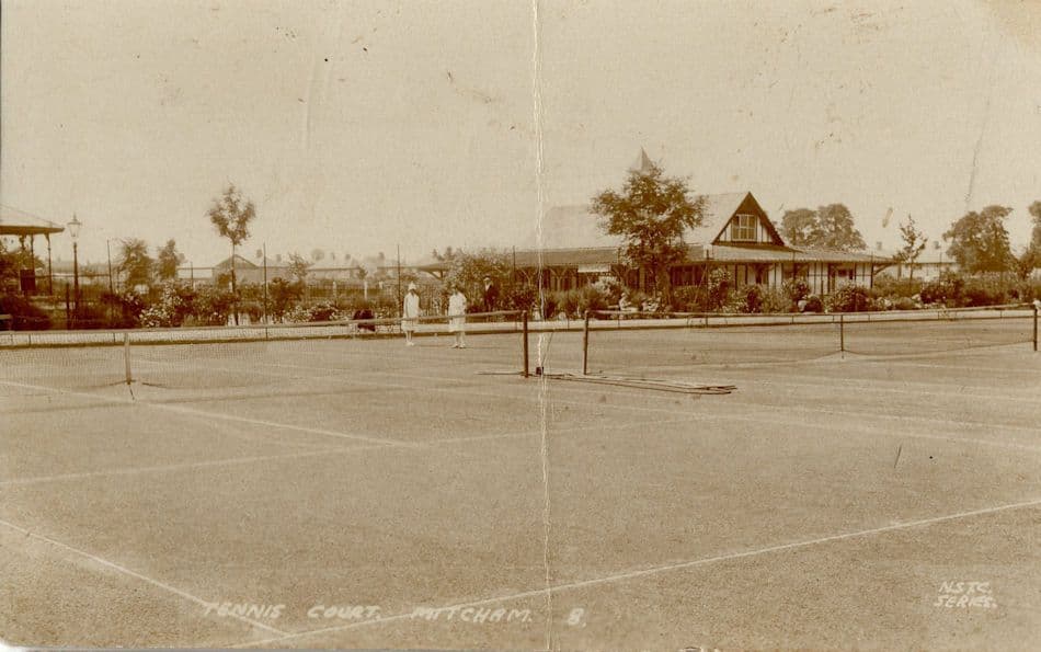 Tennis Court Mitcham London Antique RPC Postcard Please Read
