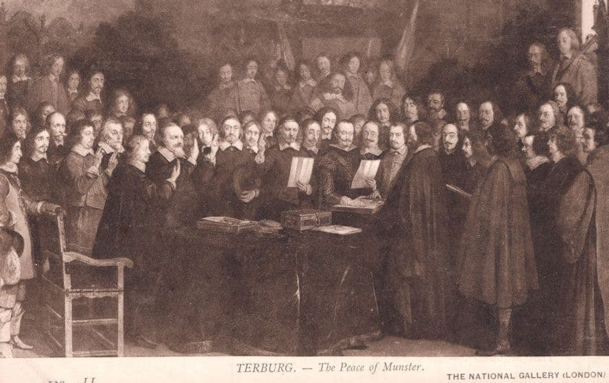 Terburg The Peace Of Munster Painting National Gallery Postcard
