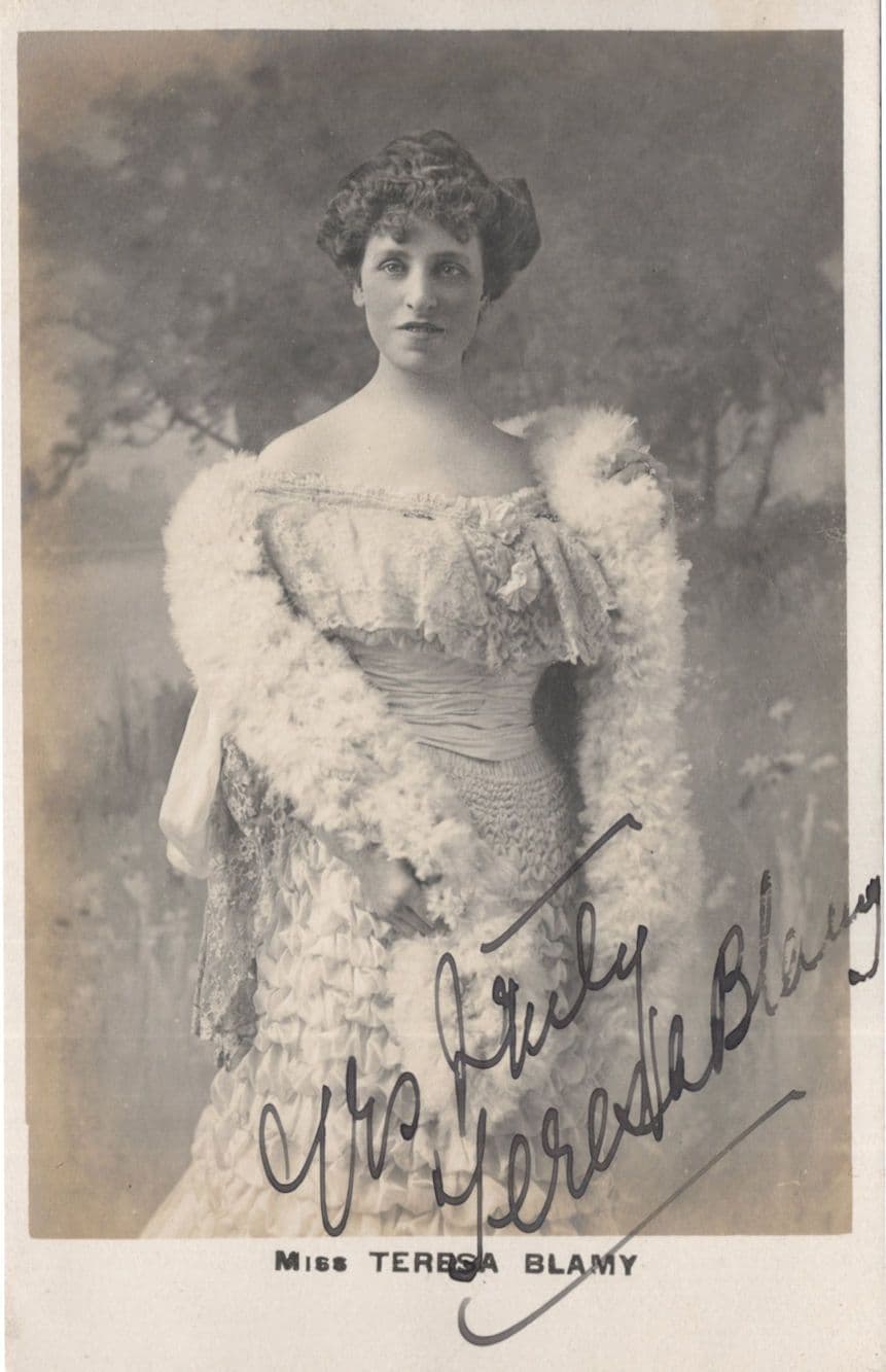 Teresa Blamy Victorian London Opera Soprano Hand Signed Photo