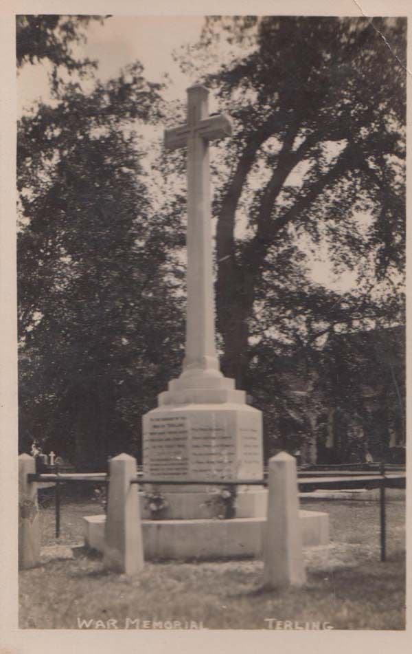 Terling Essex War Military Army Memorial Antique Real Photo RPC Postcard