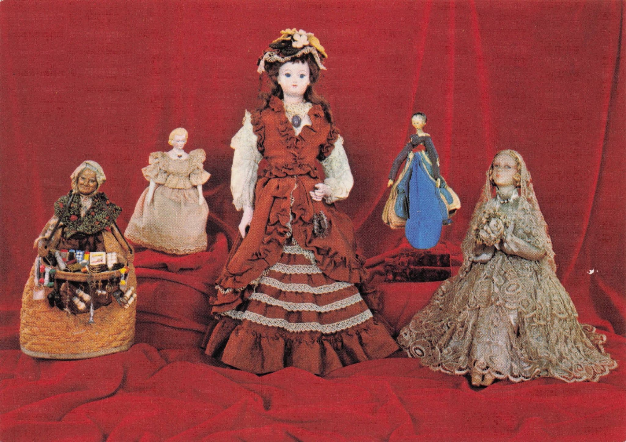 Terracotta & French Antique Doll Collection Llandudno Wales Postcard