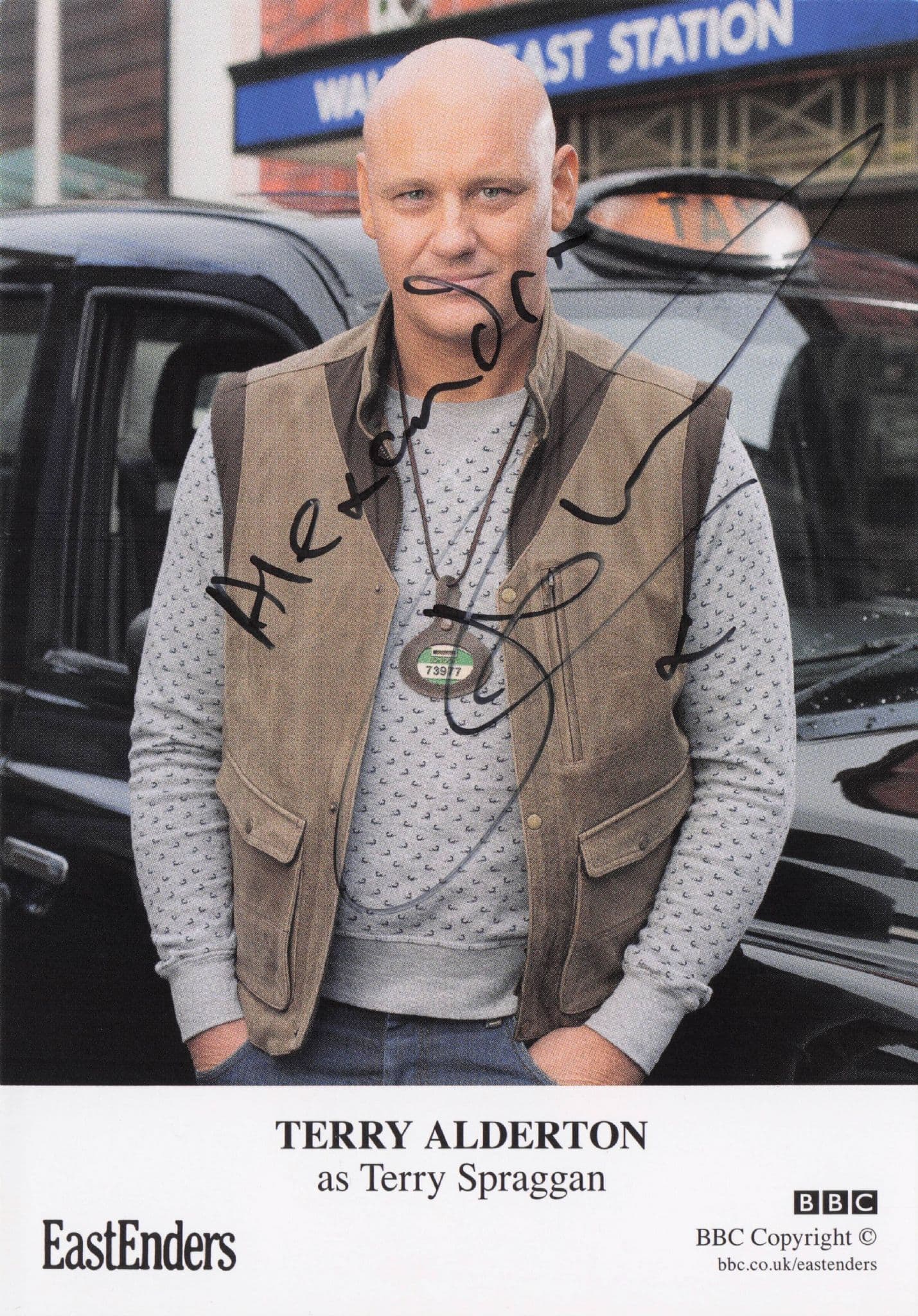 Terry Alderton Spraggan Eastenders Hand Signed Cast Card Photo