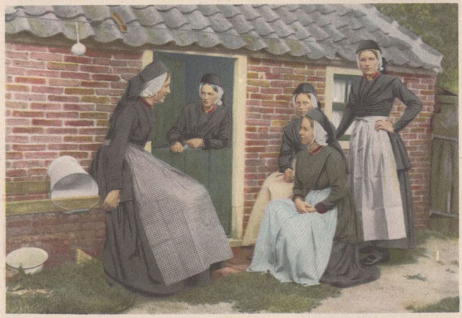 Teschelling Ladies Costume Fashion Dutch Painting Postcard