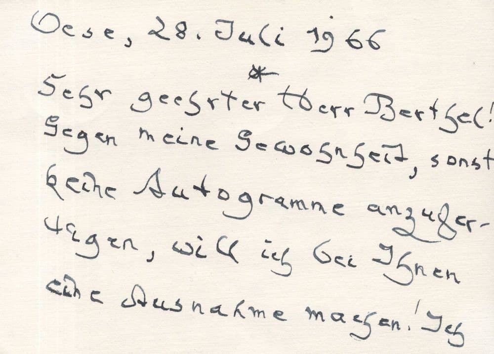Tetjus Tugel German Painter Old Artist Official Hand Signed 2x Autograph Envelope