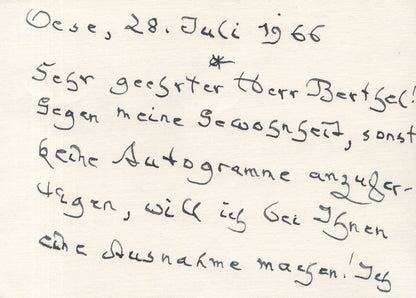 Tetjus Tugel German Painter Old Artist Official Hand Signed 2x Autograph Envelope