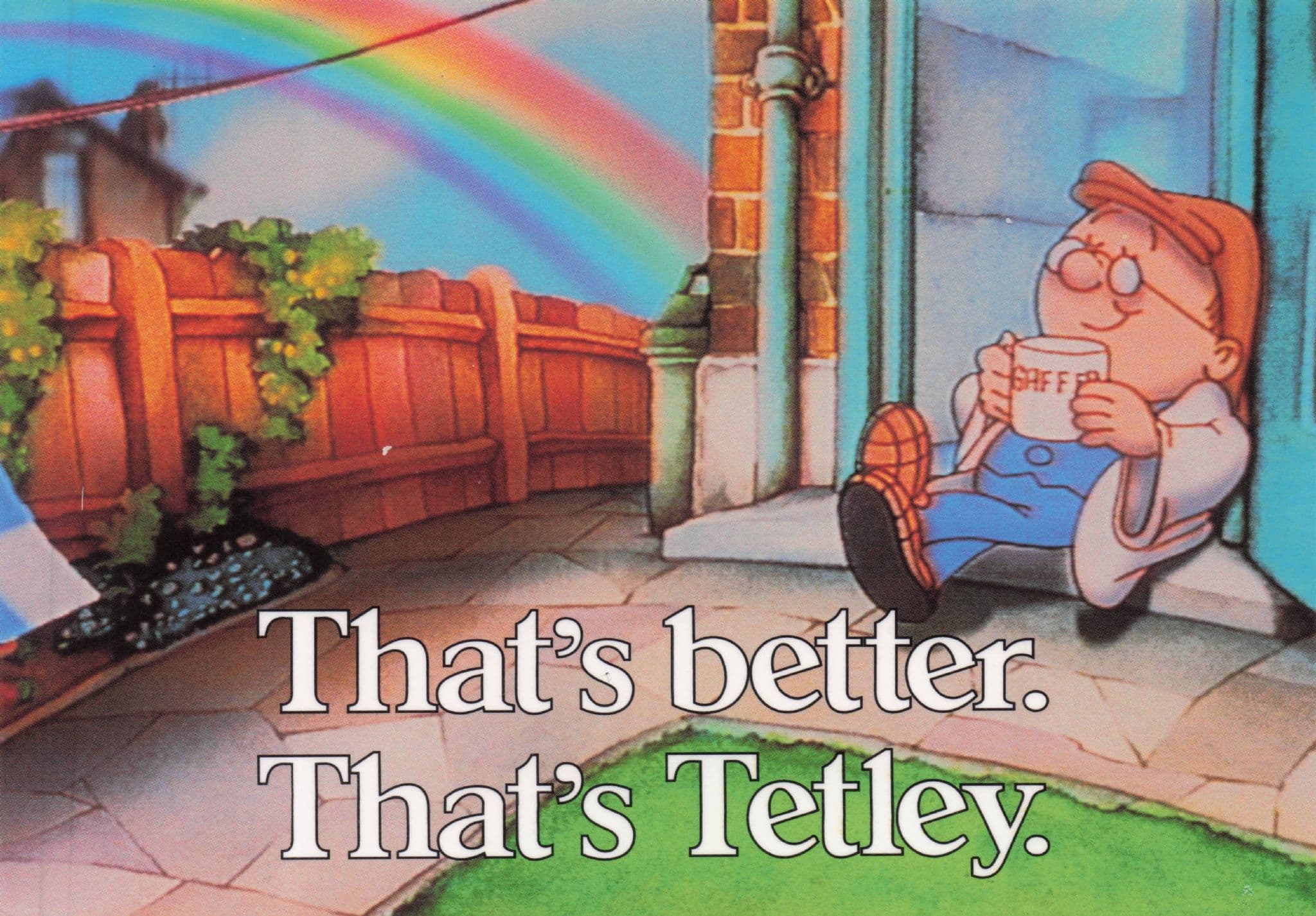 Tetley Tea Bags Rainbow Factory Worker Advertising Postcard