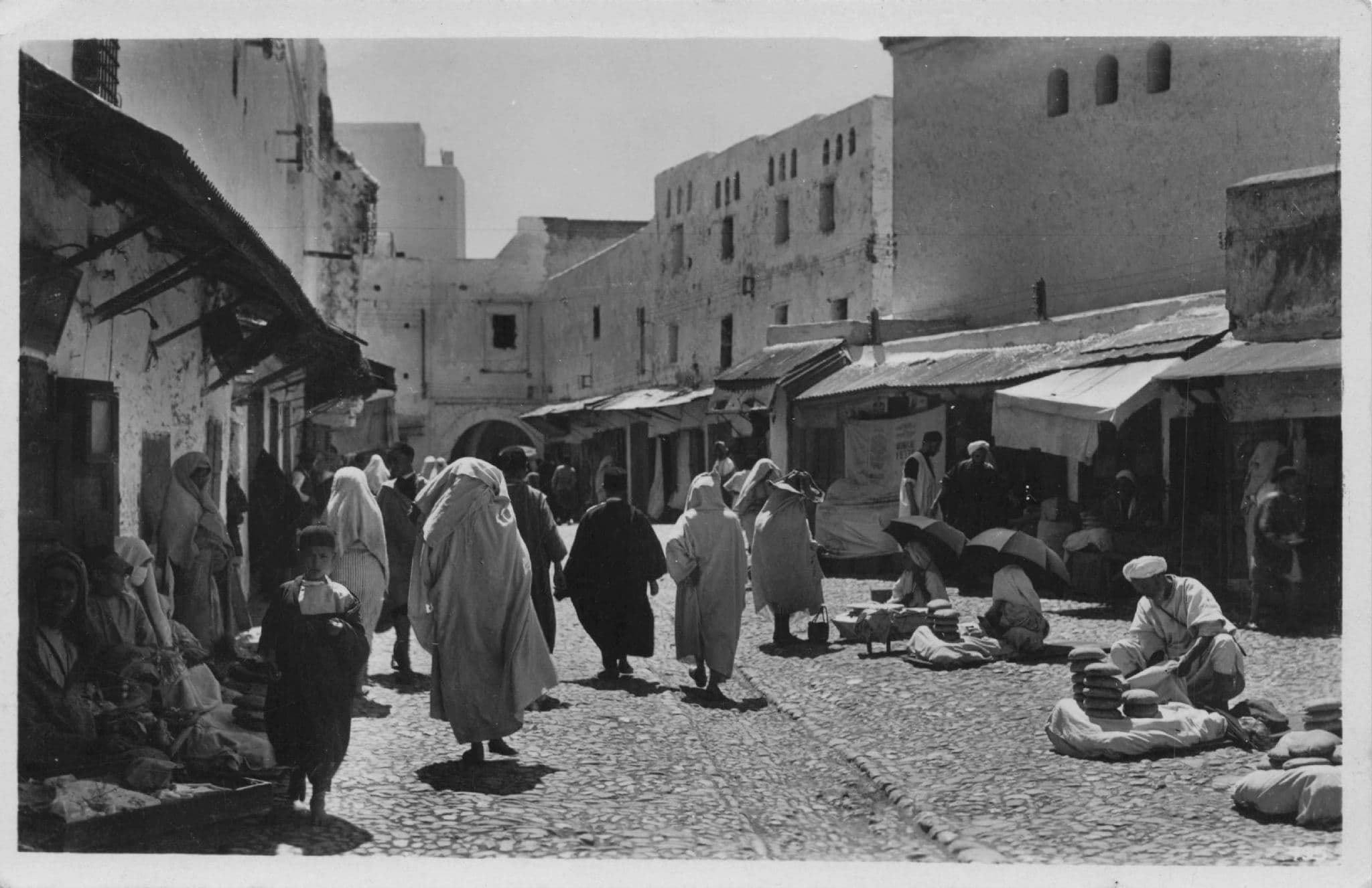 Tetuan Markets Casbah Morocco Old Real Photo Postcard