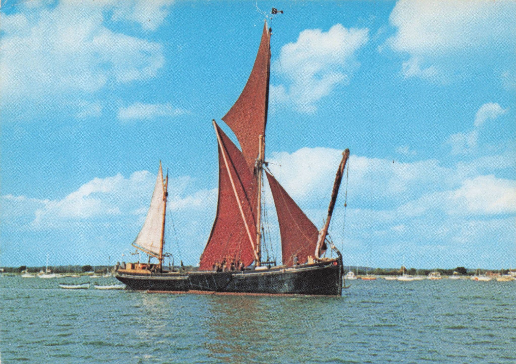 Thalatta Maldon Sailing Boat on 5 Day Adventure Cruise Postcard