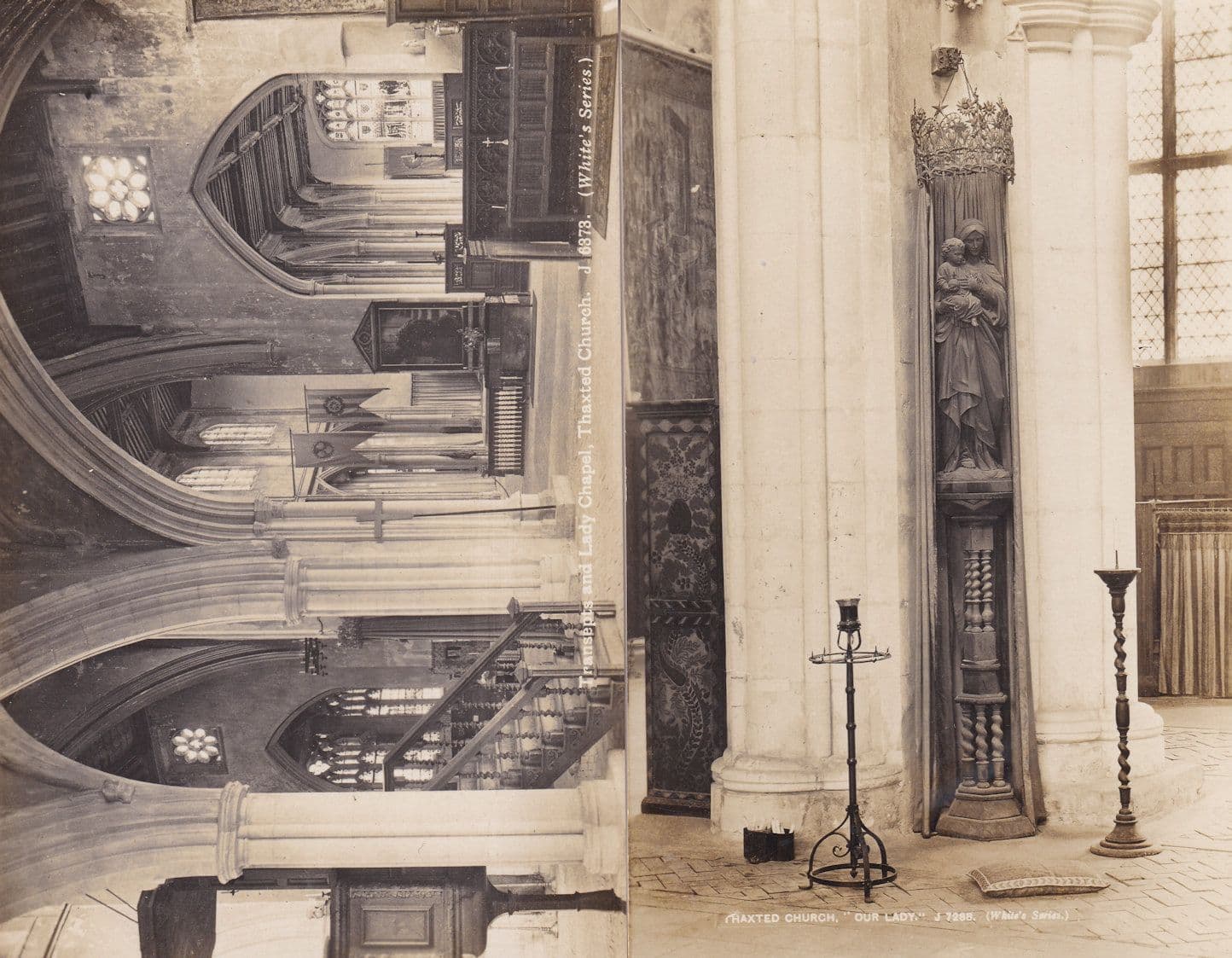 Thaxted Church Our Lady 2x Real Photo Old Postcard s