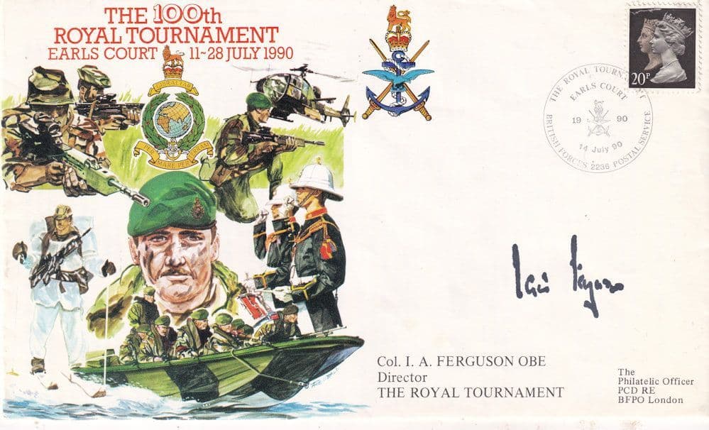 The 100th Royal Tournament Earls Court Hand Signed Military FDC