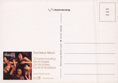 The 411 English Girl Pop Group Music CD Launch Advertising Postcard