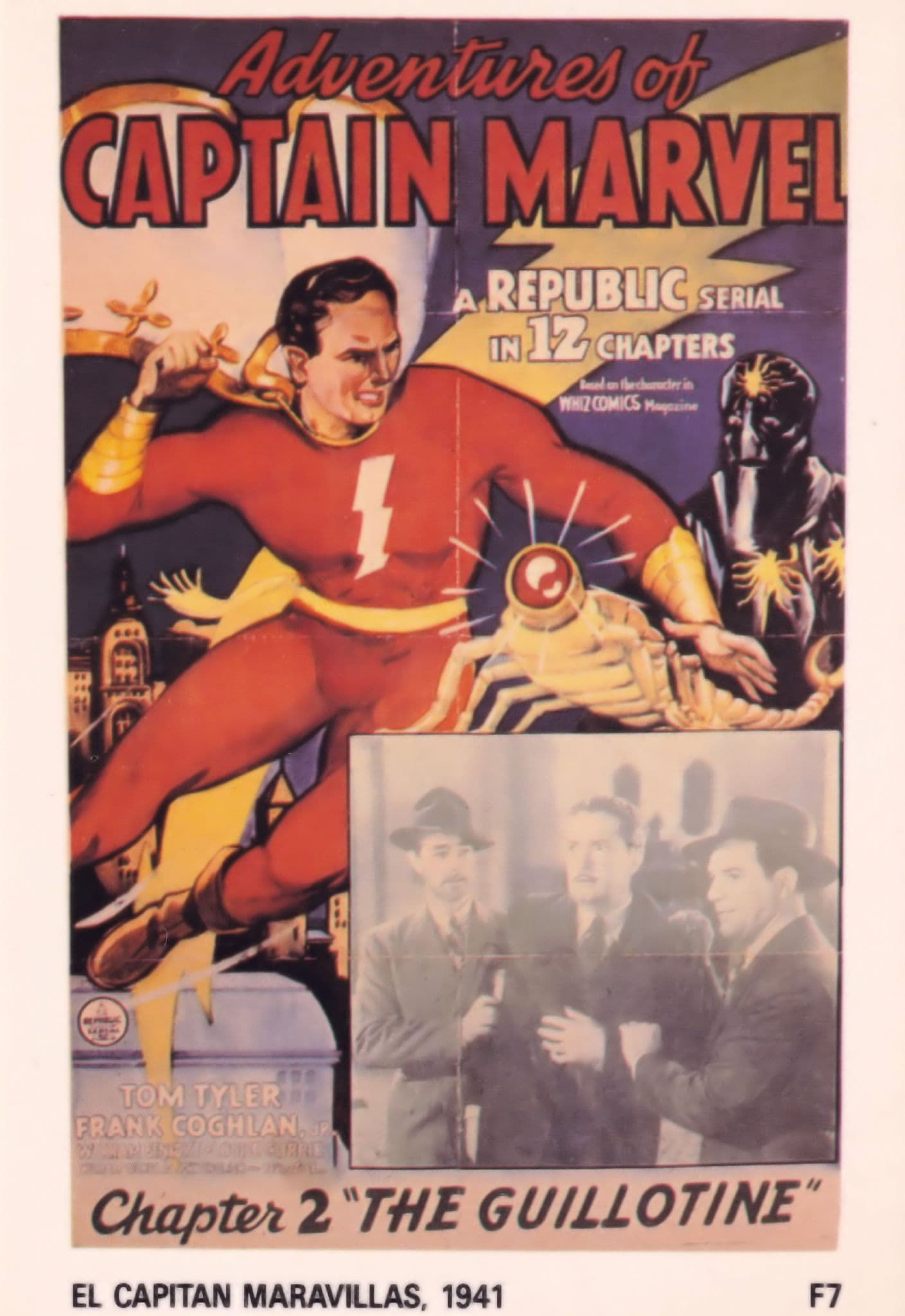 The Adventures Of Captain Marvel Spanish Film Poster Postcard
