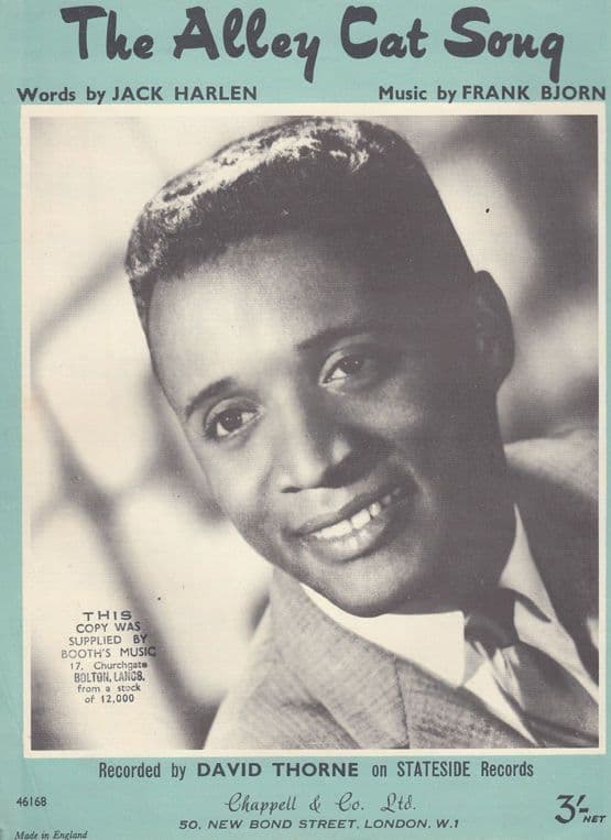 The Alley Cat Song David Thorne 1960s Sheet Music