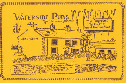 The Anchor Pub Salterforth Leeds Canal Ltd Edn Of 100 Postcard