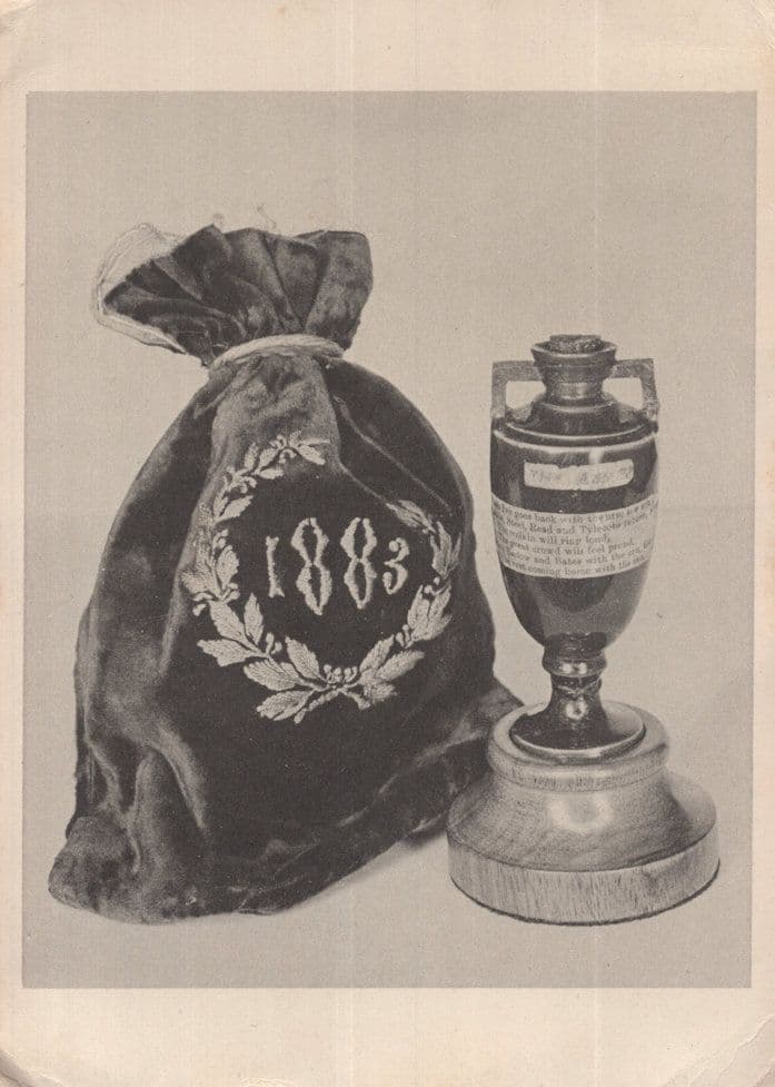 The Ashes 1883 Vintage Museum Cricket Match Cup Postcard