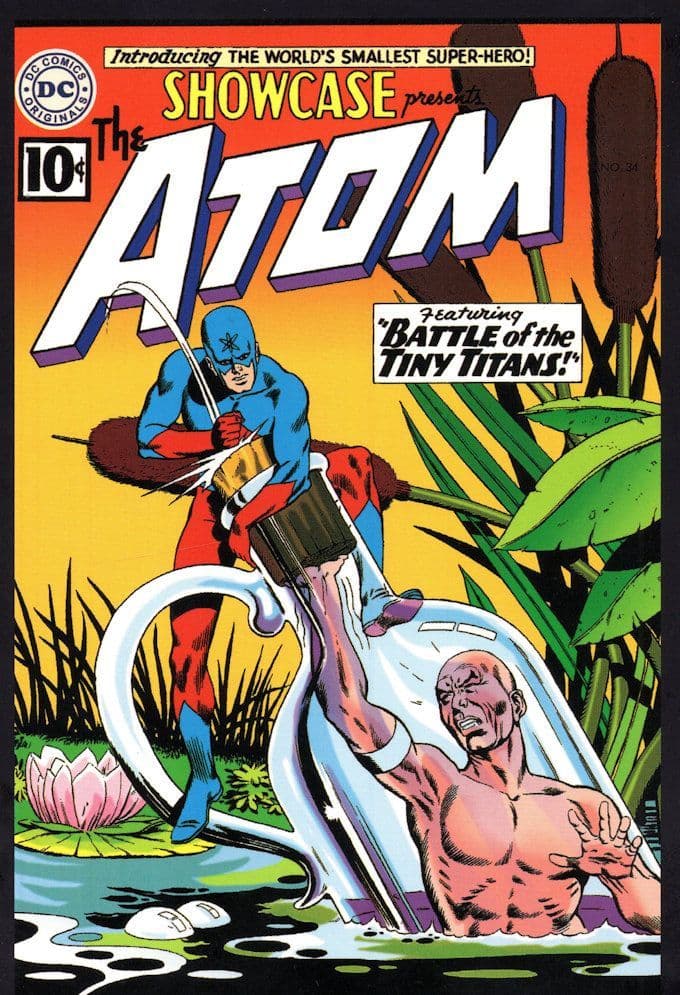 The Atom Showcase DC Comic Book Issue 34 Tiny Titans Art Postcard