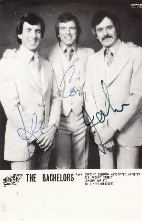 The Bachelors Fully Hand Signed Galaxy Management Publicity Photo
