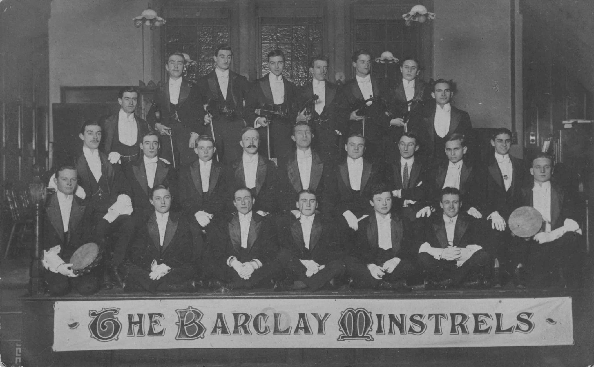 The Barclay Minstrels Entertainers Banjo Old Music Troupe Postcard
