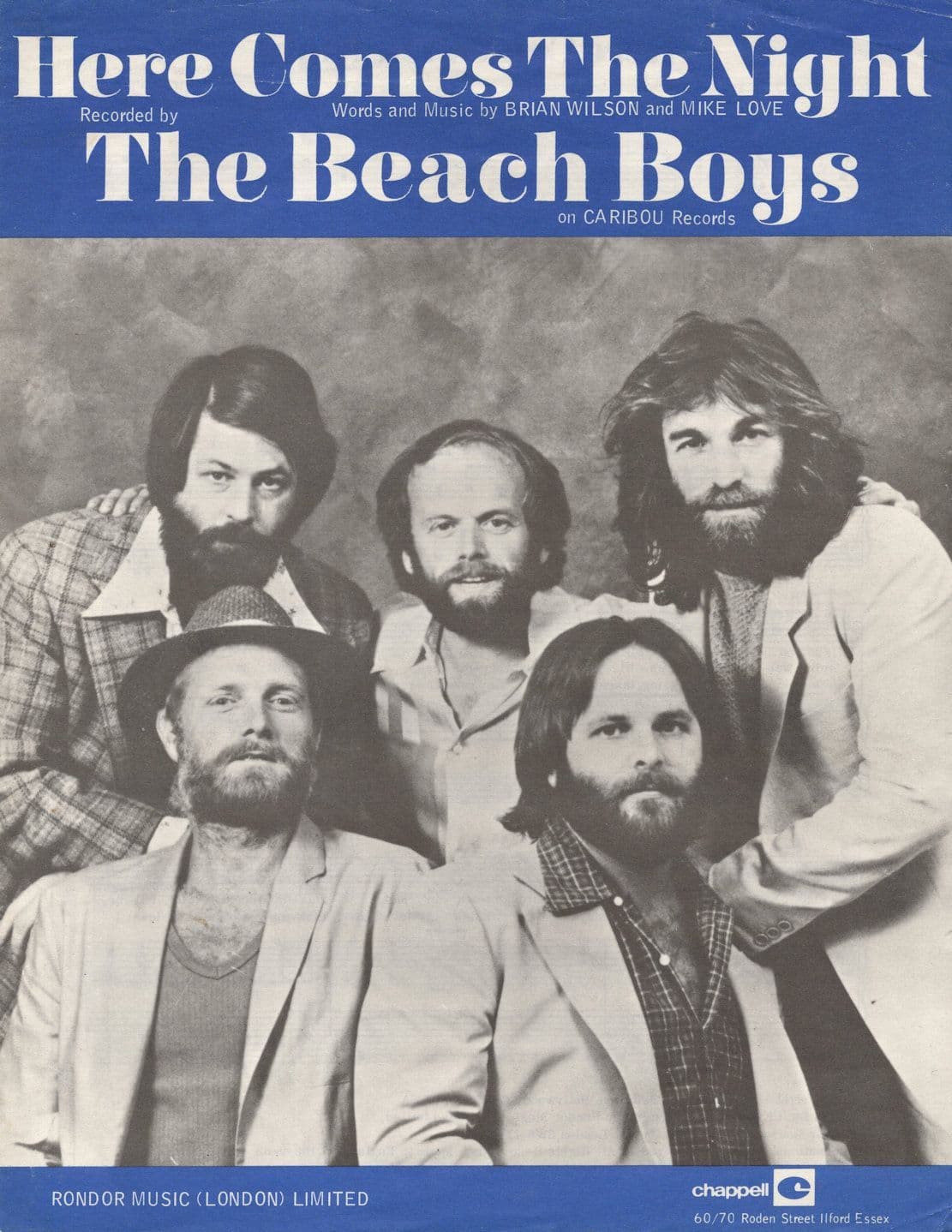 The Beach Boys Here Come's The Night RARE UK Sheet Music