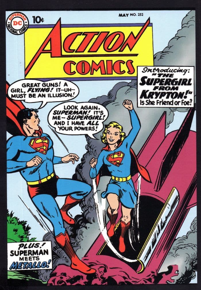 The Birth Of Supergirl Superman Action Comic Book Postcard