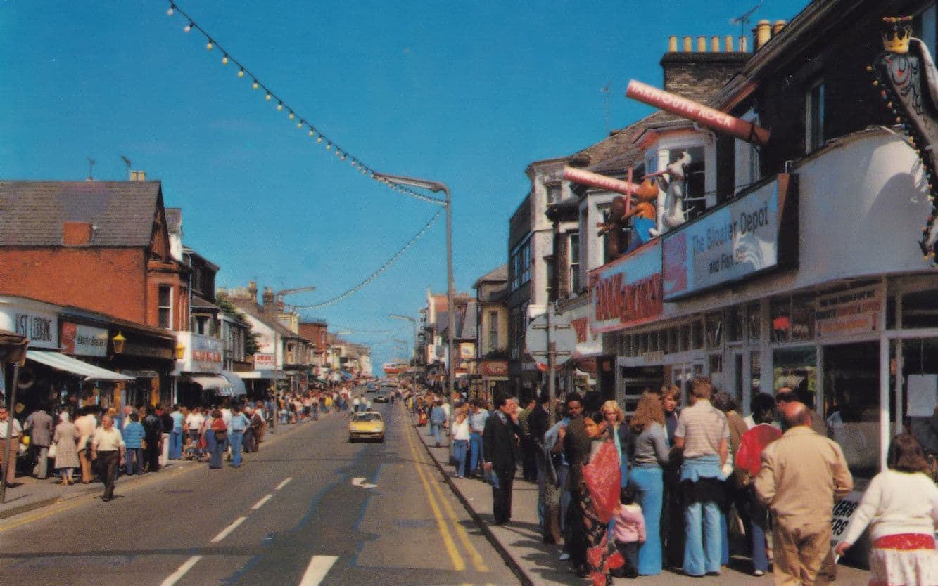 The Bloater Dept Fish & Chip Shop Stick Of Rock Great Yarmouth Norfolk 1970s Postcard