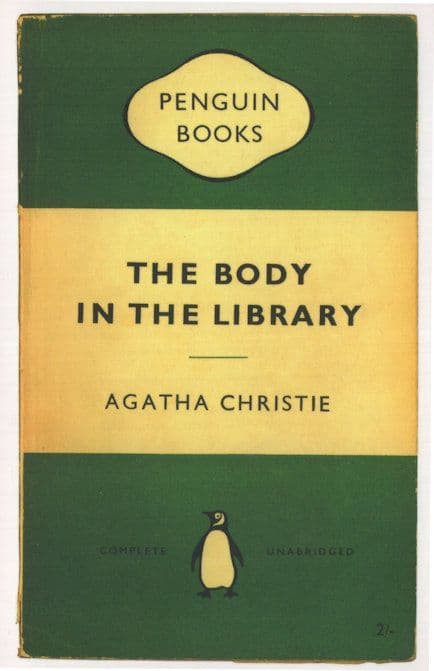 The Body In The Library Agatha Christie 1953 Book Postcard