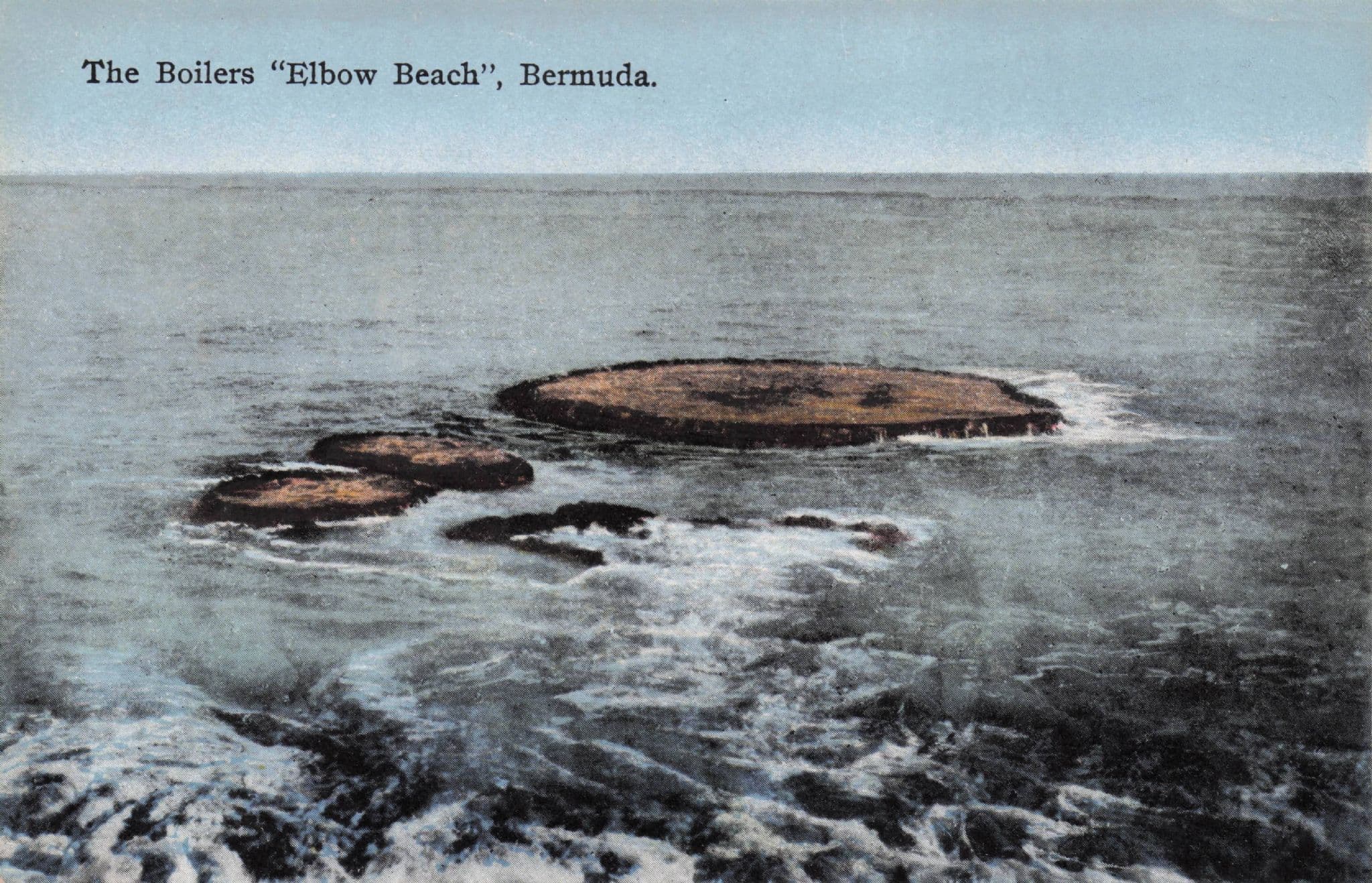 The Boilers Elbow Beach Bermuda Sea Old Postcard