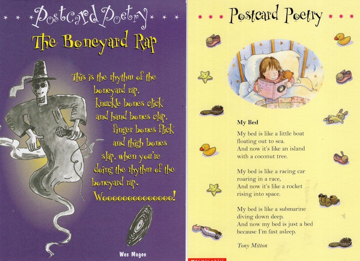 The Boneyard Rap & Other Poems Childrens Poetry Book Advertising 2x Postcard
