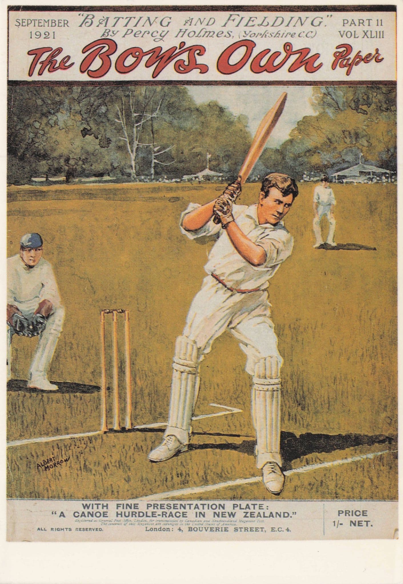 The Boys Own Paper Old Cricket Magazine Photo Cover Postcard