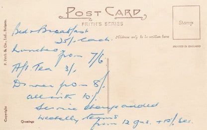 The Bridge House Hotel Catterick Old Bed & Breakfast Yorkshire Tariff Postcard