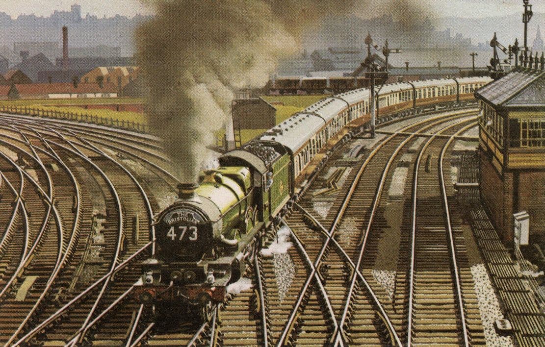 The Bristolian at Dr Days Bridge Junction Castle Class Rare Train Postcard