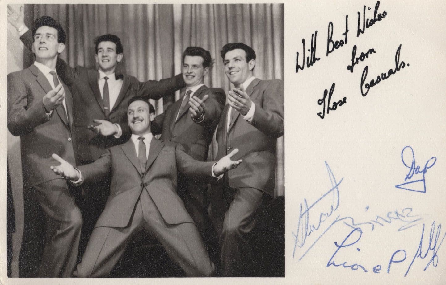 The Casuals 1960s Opportunity Knocks Pop Group Hand Signed Photo