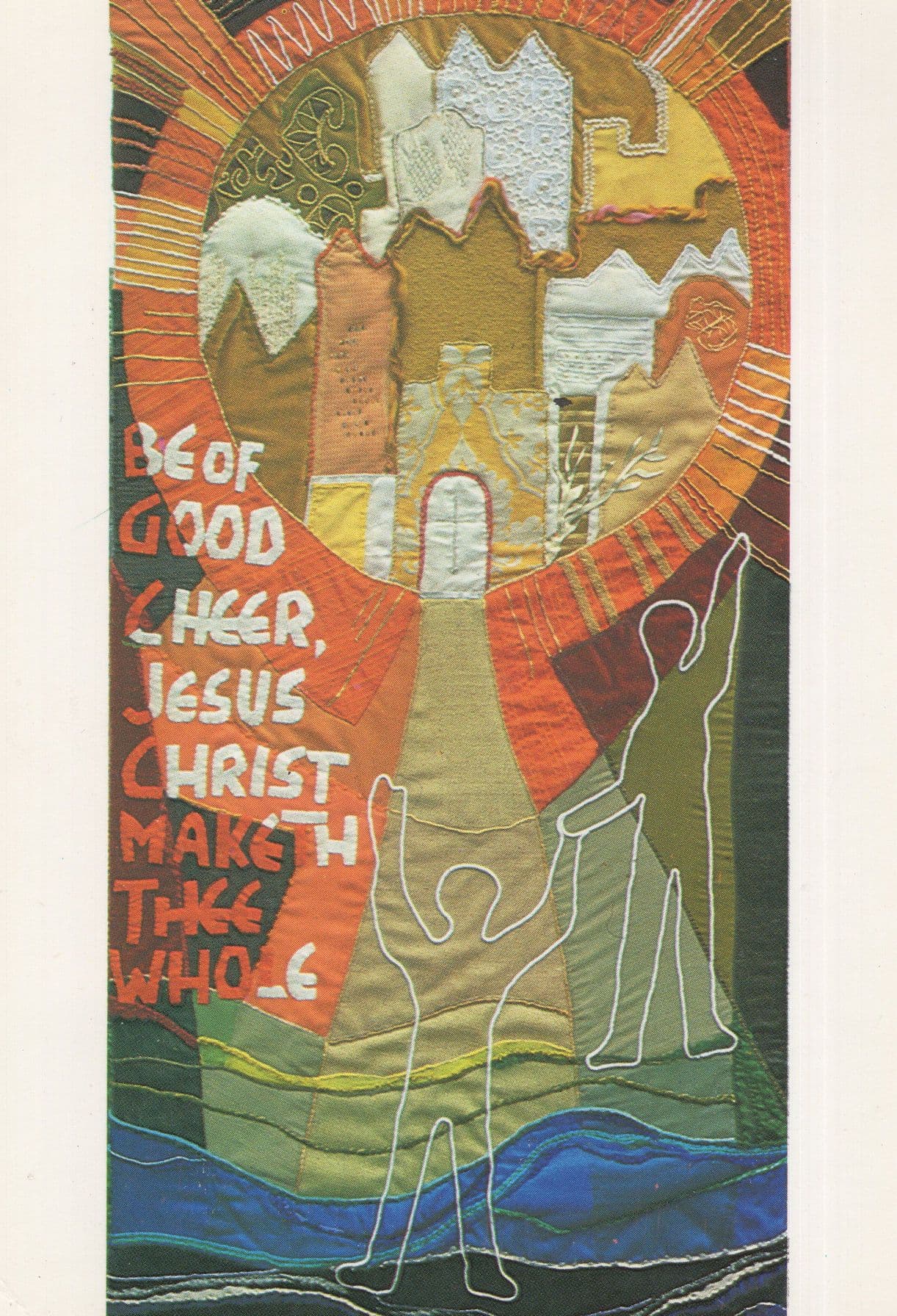 The Celestial City John Bunyan Bedford Needlework Art Postcard