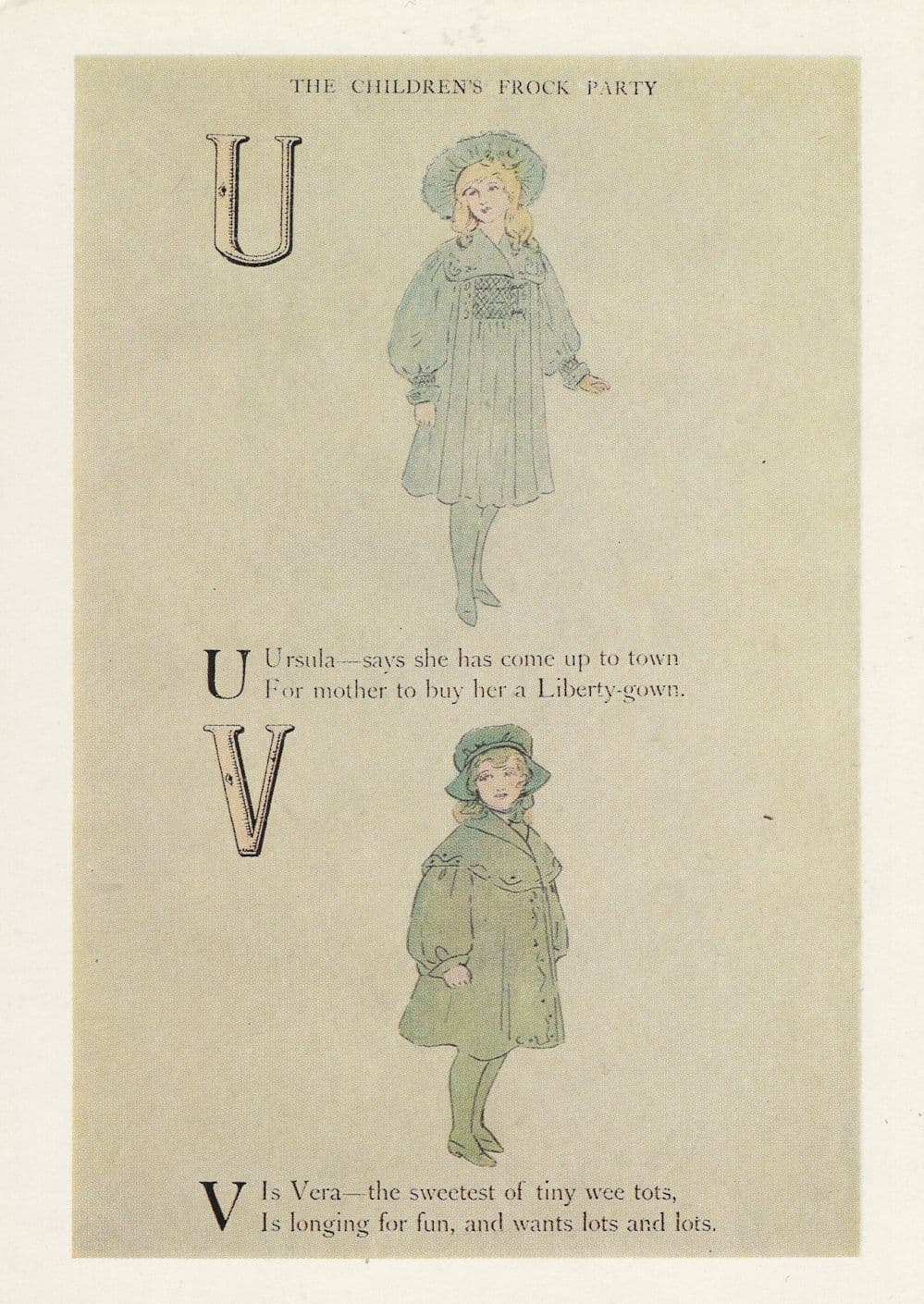 The Childrens Frock Party London Liberty Old Catalogue Postcard