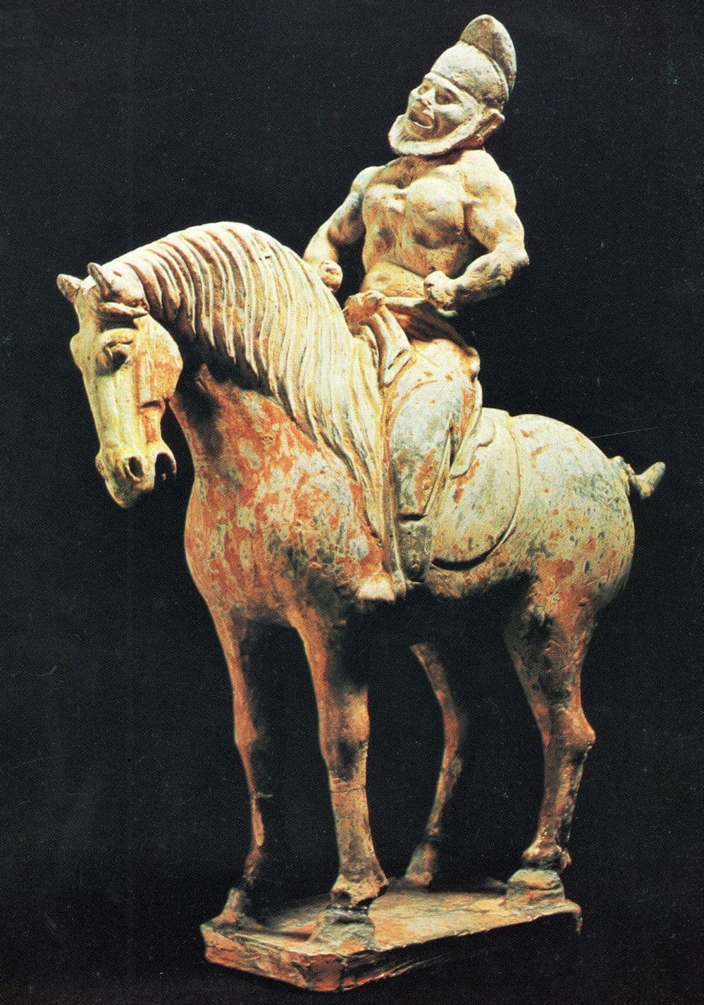 The Chinese Exhibition Horseman Of Painted Pottery 1964 China Postcard