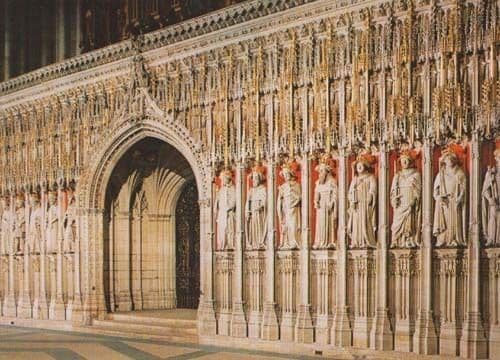 The Choir Screen York Minster Yorkshire Mint Photo Postcard