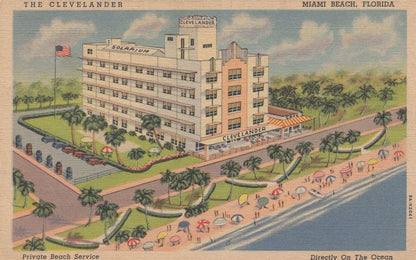 The Clevelander Miami Beach Florida Antique Advertising Postcard