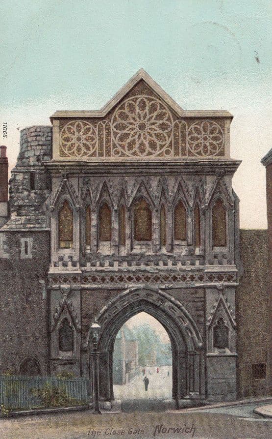 The Close Gate Norwich Old Postcard