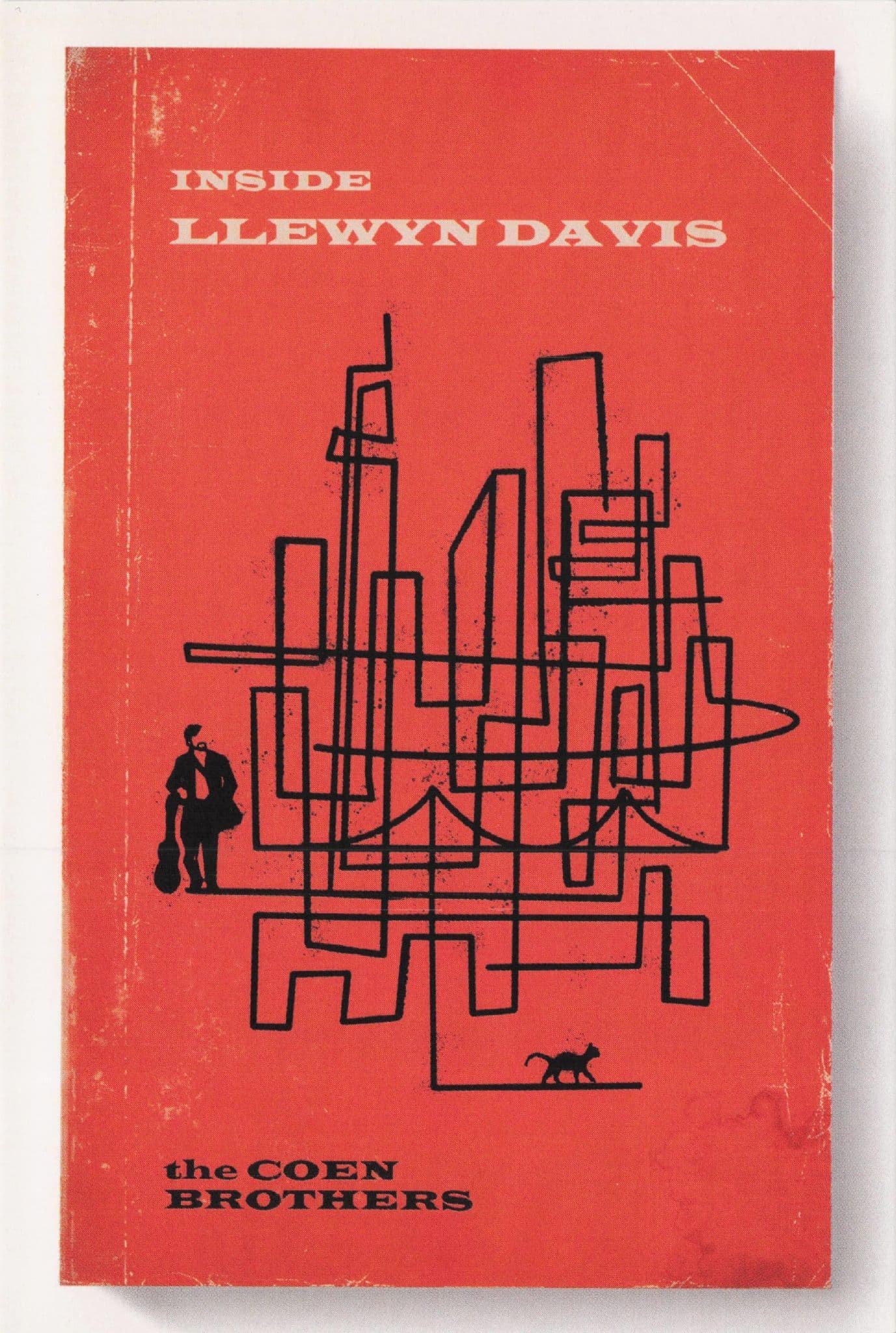 The Coen Brothers Inside Llewyn Davis Film Movie As Rare Old Book Cover Postcard