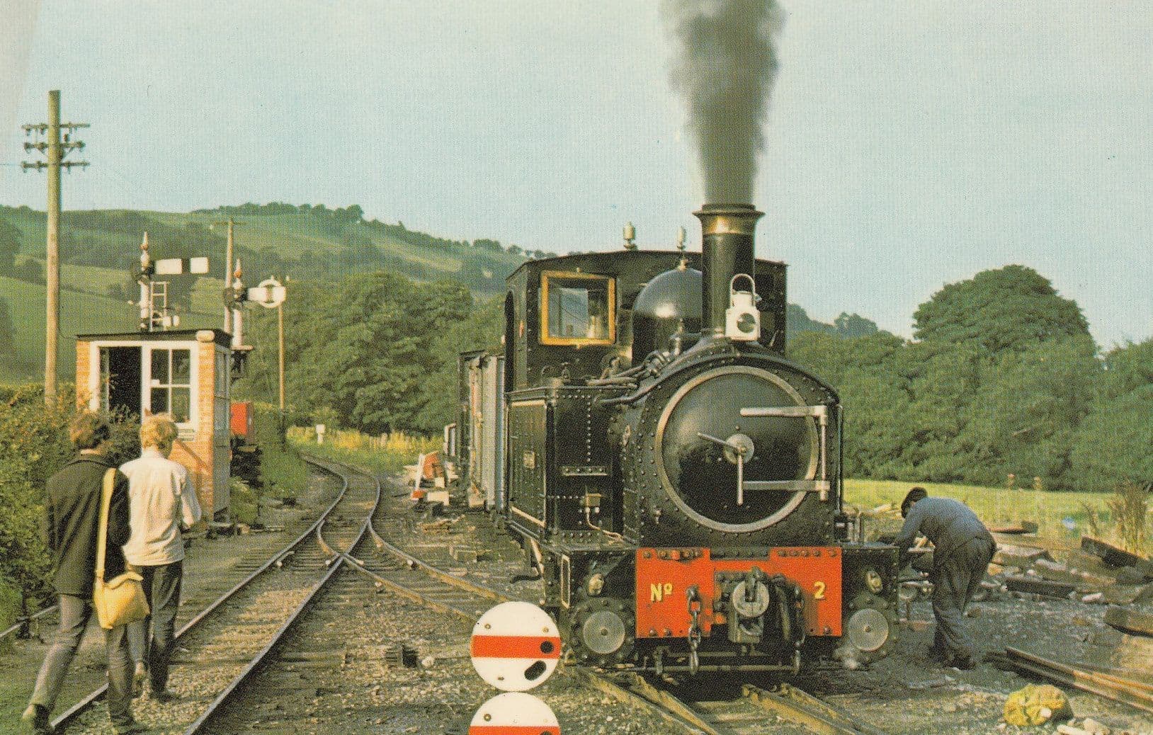 The Countess Welsh Train at Llanfair Light Railway Postcard
