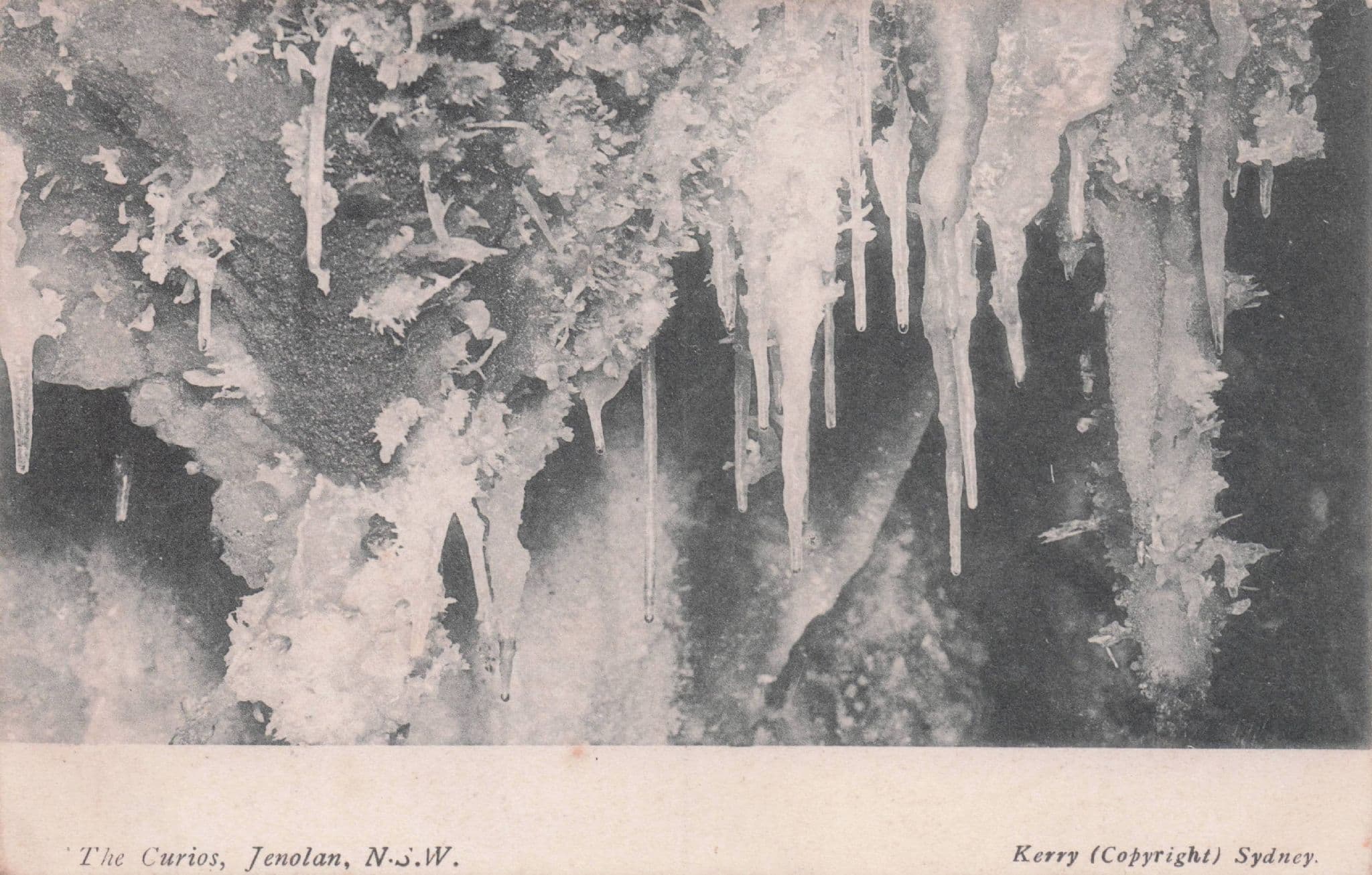 The Curios Jenolan Caves Rare NSW Australia RPC Postcard