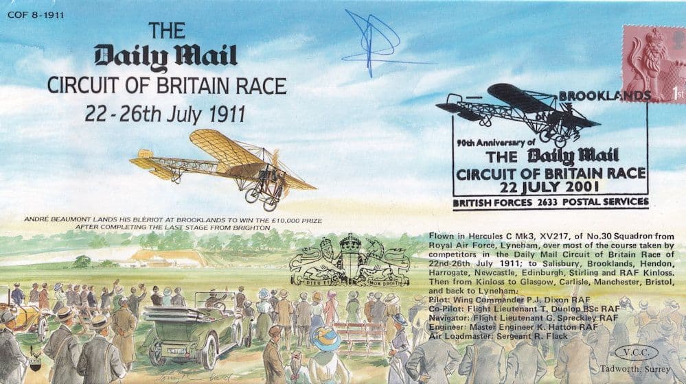 The Daily Mail Circuit Of Britain Race WW2 Military Pilot Hand Signed FDC