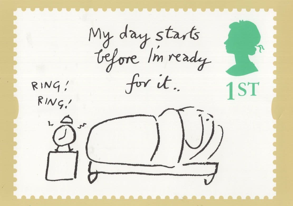 The Day Starts Before I Am Ready Mel Calman RMPQ Postcard
