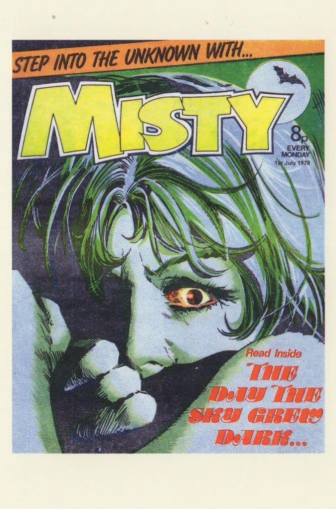 The Day The Sky Grew Dark Misty Girls 1978 Horror Comic Postcard